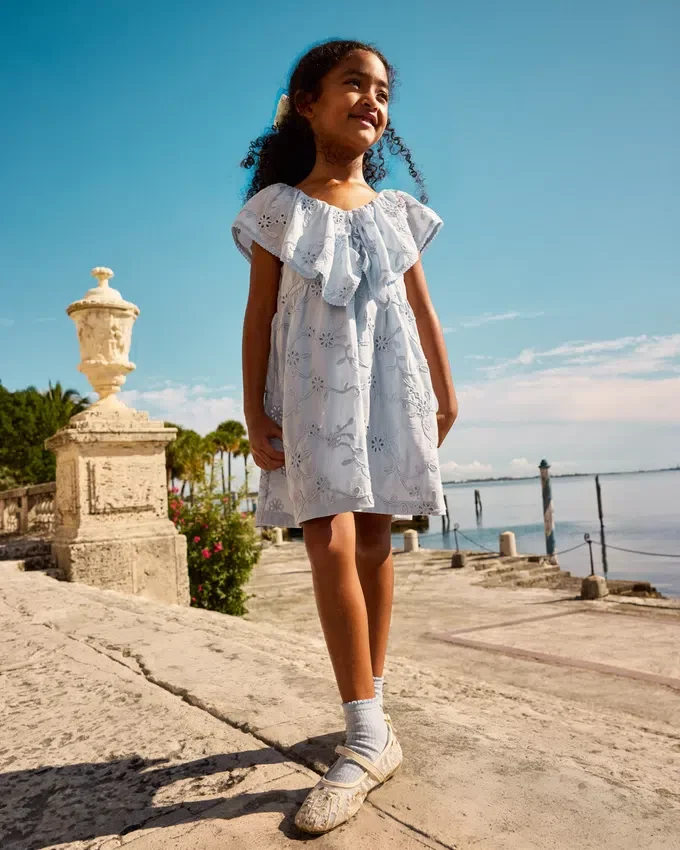 1,5-12 años | Vestido tipo smock con bordado floral de The Edit