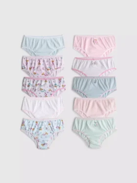 1,5-14 años | Paquete de 10 calzoncillos con diseño de sirena