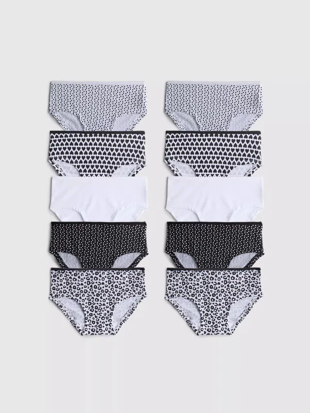 1,5-15 años | Paquete de 10 calzoncillos estilo hipster estampados