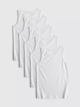 1,5-15 años | Paquete de 5 camisetas sin mangas básicas