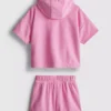 1,5-7 años | Conjunto de sudadera con capucha de toalla y pantalones cortos