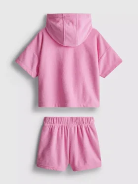 1,5-7 años | Conjunto de sudadera con capucha de toalla y pantalones cortos