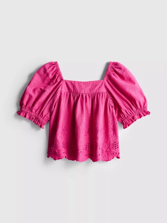 1,5-8 años | blusa con bordado floral