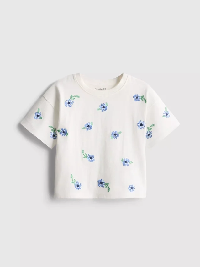 1,5-8 años | Camiseta con bordado en punto de cruz