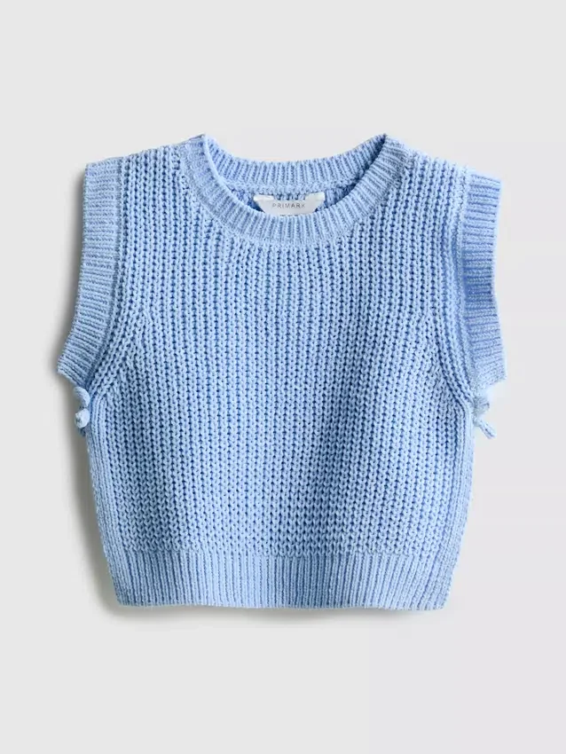 1,5-8 años | Camiseta sin mangas de punto con lazo