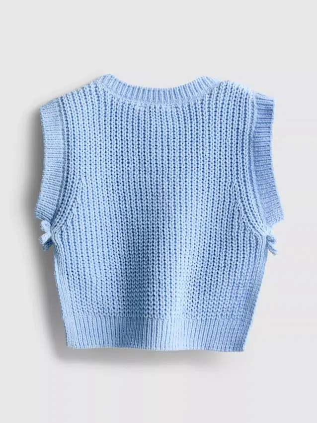 1,5-8 años | Camiseta sin mangas de punto con lazo