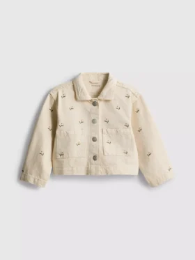 1,5-8 años | chaqueta de mezclilla con bordado floral