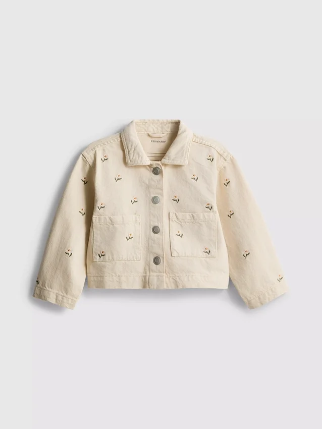 1,5-8 años | chaqueta de mezclilla con bordado floral