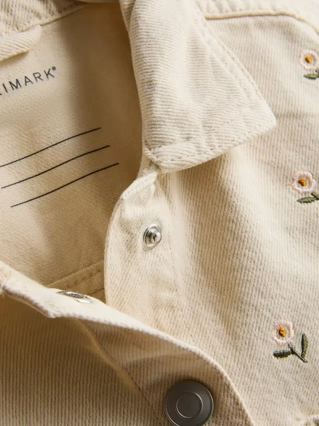 1,5-8 años | chaqueta de mezclilla con bordado floral