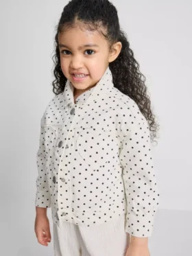 1,5-8 años | Chaqueta de mezclilla con lunares