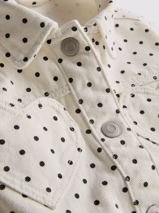 1,5-8 años | Chaqueta de mezclilla con lunares