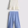 1,5-8 años | Conjunto de blusa con peplum bordado y pantalones