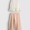 1,5-8 años | Conjunto de blusa con peplum bordado y pantalones
