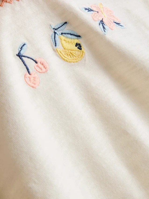 1,5-8 años | Conjunto de blusa con peplum bordado y pantalones