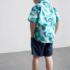 1,5-8 años | Conjunto de camisas y pantalones cortos de algodón slub