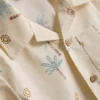1,5-8 años | Conjunto de camisas y pantalones cortos de algodón slub