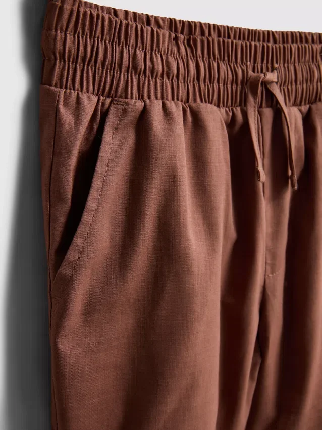 1,5-8 años | Conjunto de camisas y pantalones cortos de algodón slub