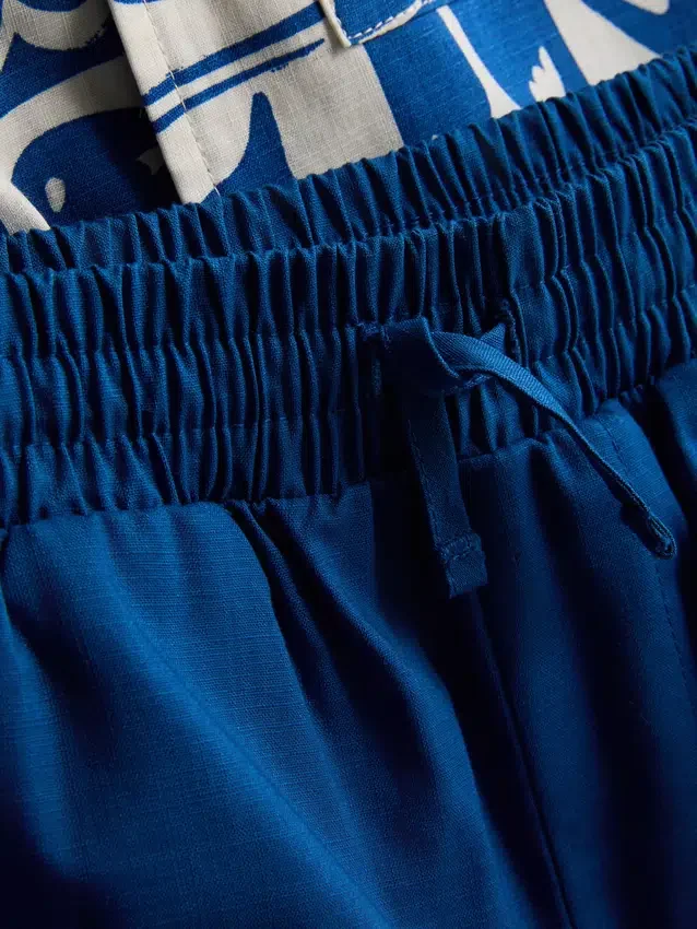 1,5-8 años | Conjunto de camisas y pantalones cortos de algodón slub