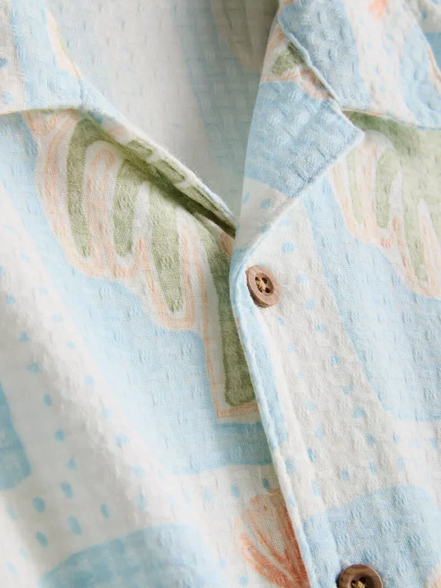 1,5-8 años | Conjunto de camisas y pantalones cortos estampados con textura