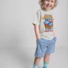 1,5-8 años | Conjunto de camiseta y pantalones cortos con estampado de sardinas