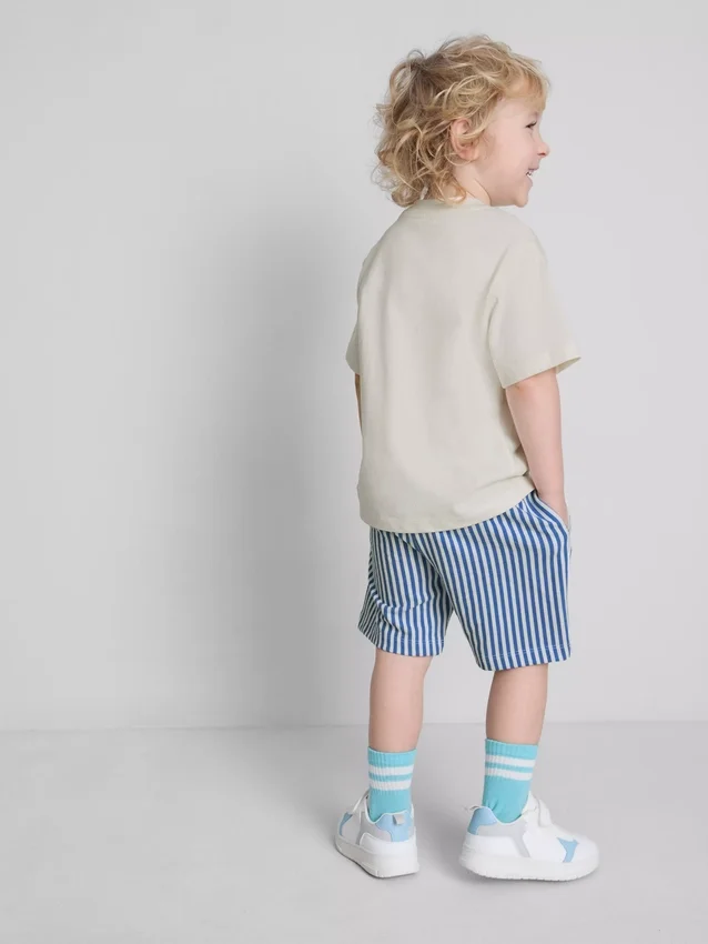 1,5-8 años | Conjunto de camiseta y pantalones cortos con estampado de sardinas