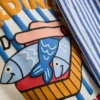 1,5-8 años | Conjunto de camiseta y pantalones cortos con estampado de sardinas