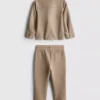 1,5-8 años | Conjunto de chamarra con cremallera y pantalones de chándal de jacquard