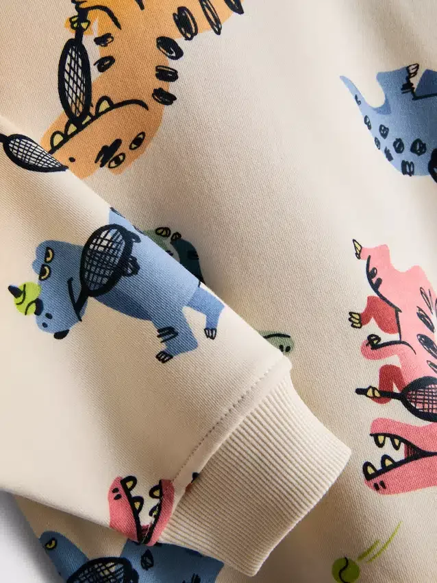1,5-8 años | Conjunto de sudadera y pantalones de chándal con estampado de dinosaurios