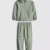 1,5-8 años | Conjunto deportivo con sudadera con capucha y cremallera y pantalones de chándal tipo cargo