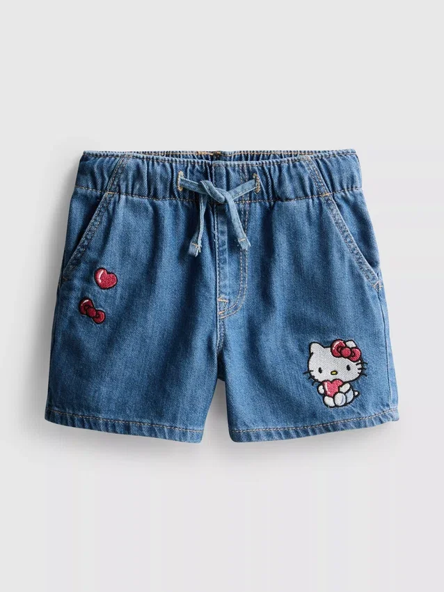 1,5-8 años | Pantalones cortos de mezclilla de Hello Kitty