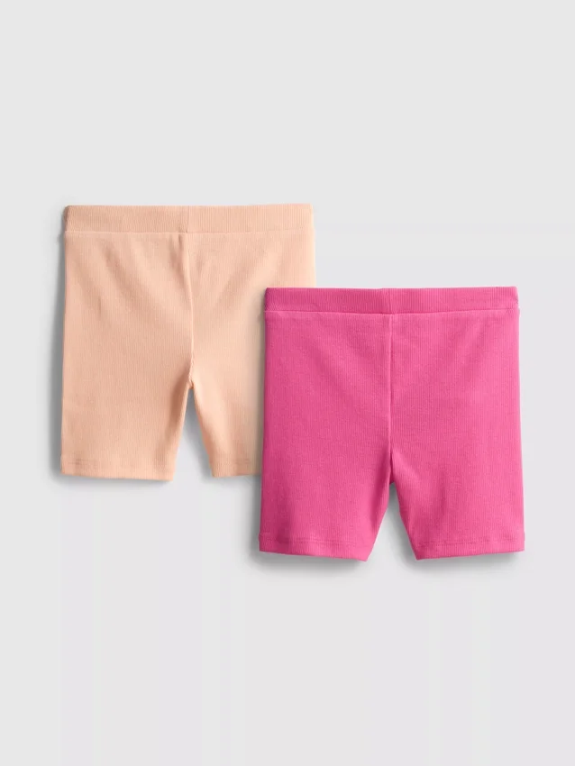 1,5-8 años | Paquete de 2 pantalones cortos de ciclismo acanalados