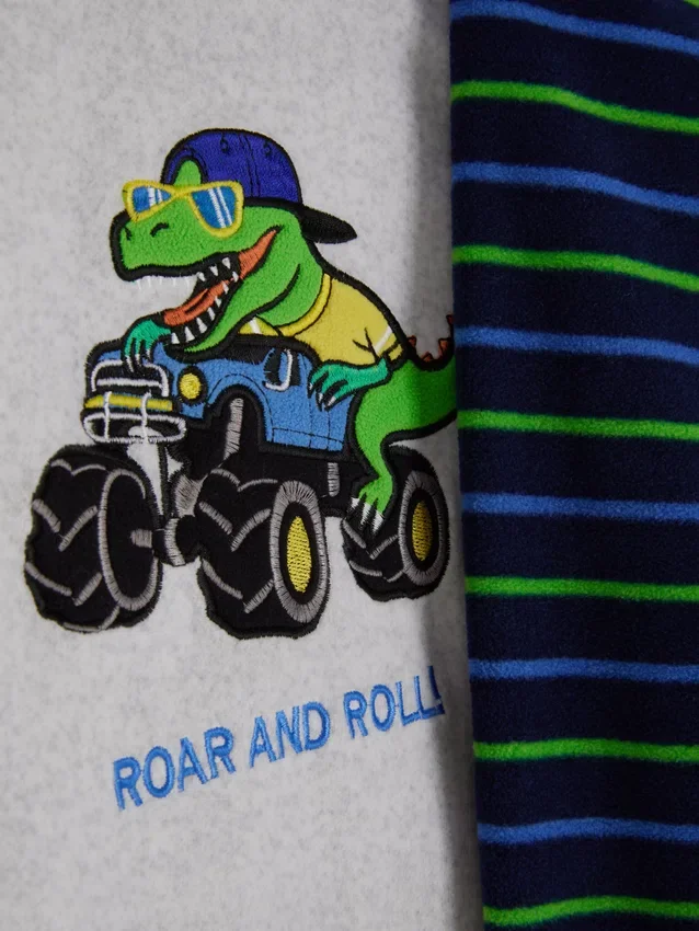 1,5-8 años | pijama de felpa con estampado de dinosaurios