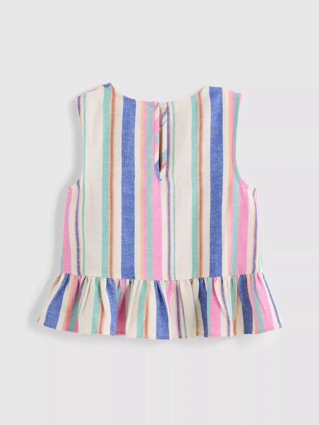 1,5-9 años | Blusa con peplum a rayas