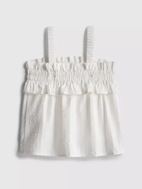 1,5-9 años | Blusa fruncida de seersucker