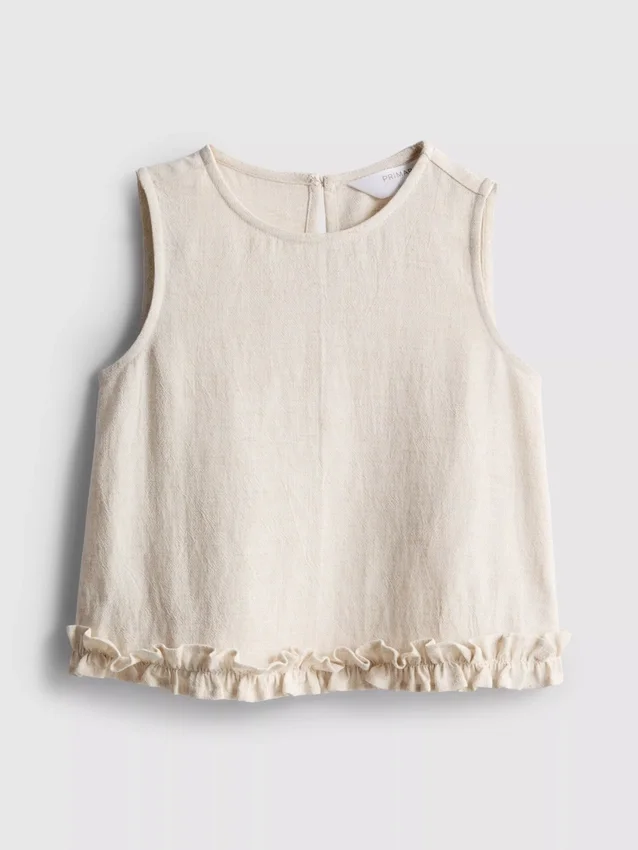 1,5-9 años | Blusa sin mangas con volantes