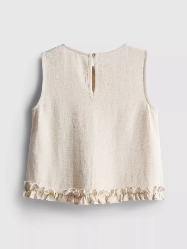 1,5-9 años | Blusa sin mangas con volantes