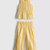 1,5-9 años | Conjunto de blusa con peplum a rayas y pantalones