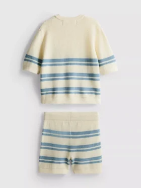 1,5-9 años | Conjunto de blusa de punto y pantalones cortos