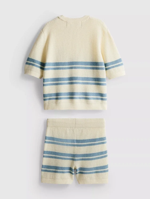 1,5-9 años | Conjunto de blusa de punto y pantalones cortos