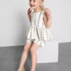 1,5-9 años | Conjunto de blusa y pantalones cortos bordados
