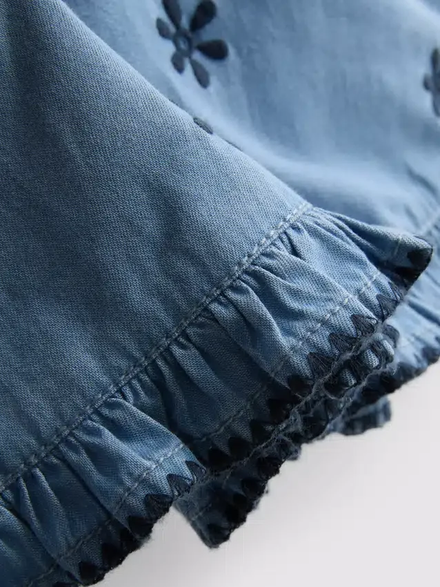 1,5-9 años | Conjunto de blusa y pantalones cortos de cambray