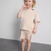 1,5-9 años | Conjunto de camisa a rayas y pantalones cortos
