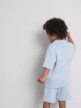 1,5-9 años | Conjunto de camisa a rayas y pantalones cortos
