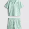 1,5-9 años | Conjunto de camisa a rayas y pantalones cortos