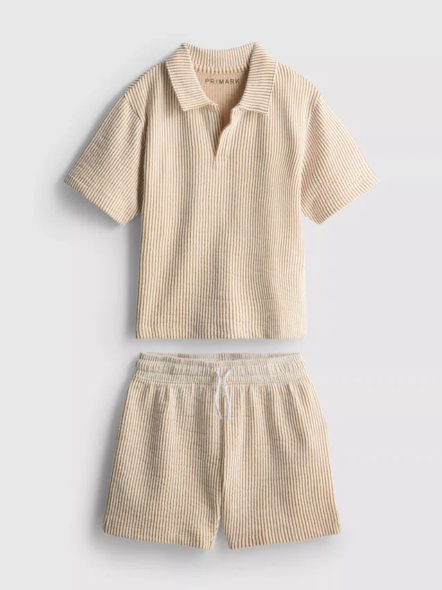 1,5-9 años | Conjunto de camisa a rayas y pantalones cortos