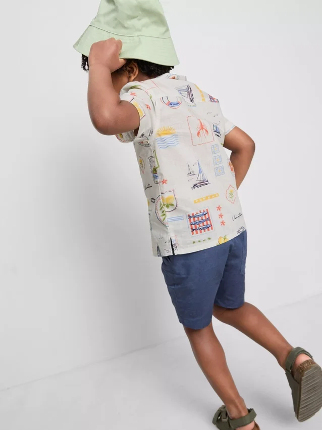 1,5-9 años | Conjunto de camisa estampada y pantalones cortos
