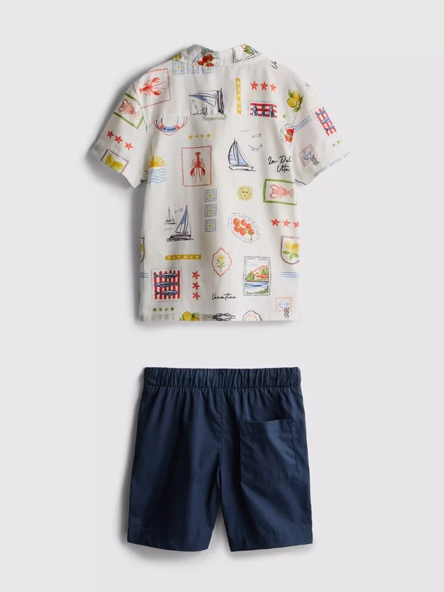 1,5-9 años | Conjunto de camisa estampada y pantalones cortos