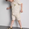 1,5-9 años | Conjunto de camisa y pantalones cortos bordados