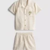 1,5-9 años | Conjunto de camisa y pantalones cortos bordados