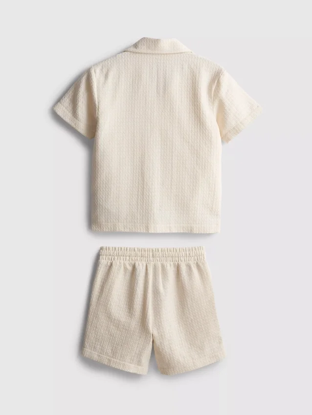 1,5-9 años | Conjunto de camisa y pantalones cortos bordados